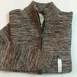 New with tags Haggar men's grey zip-up cardigan